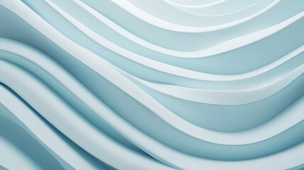 Dynamic Soft Blue Toned Wave Shapes Illustrating Business Innovation Theme
