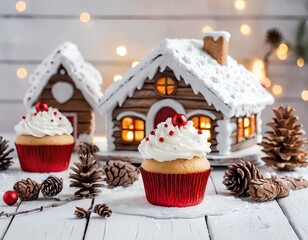 gingerbread house with christmas decoration