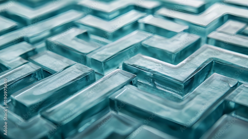 Poster mesmerizing glass labyrinth reflecting intricate patterns of light and shadows