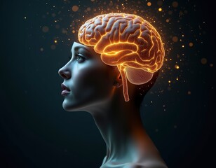 head with brain