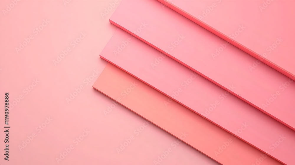 Poster soft pastel abstract layers with modern 3d and premium design elements