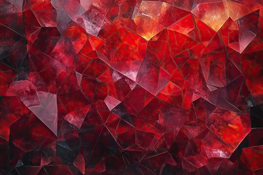 Fototapeta Abstract polygonal background. red. Colorful 3D wallpaper