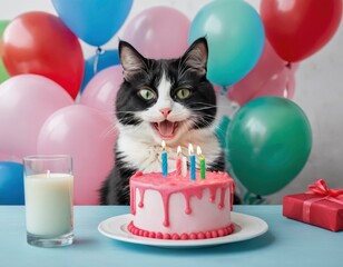 cat and gift