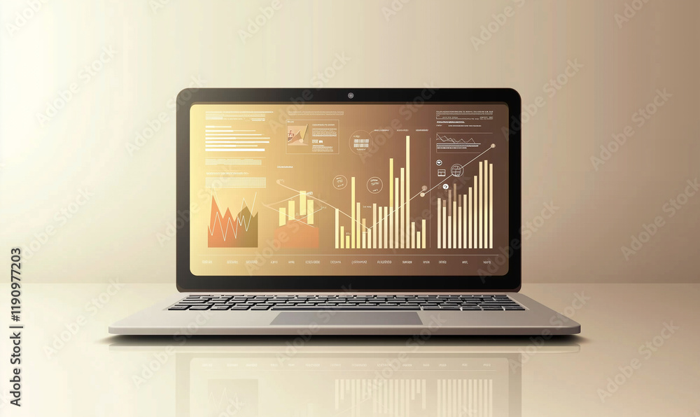 Aufkleber digital marketing analytics dashboard online business data visualization professional environment fr