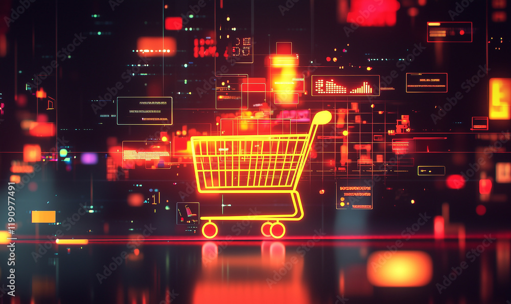 Poster digital marketing strategies for e-commerce growth online shopping platforms infographic digital env
