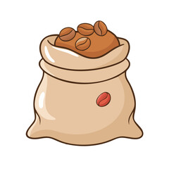 coffee bean sack vector icon, coffee bean sack vector illustration - simple illustration of coffee bean sack, perfect for logos and iconscoffee bean sack 