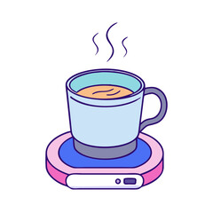 coffee mug warmer vector icon, coffee mug warmer vector illustration - simple illustration of coffee mug warmer, perfect for logos and iconscoffee mug warmer 