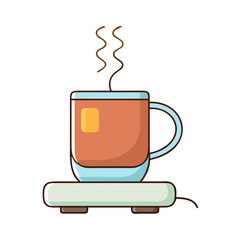 coffee mug warmer vector icon, coffee mug warmer vector illustration - simple illustration of coffee mug warmer, perfect for logos and iconscoffee mug warmer 