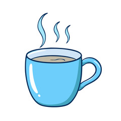 coffee mug with steam vector icon, coffee mug with steam vector illustration - simple illustration of coffee mug with steam, perfect for logos and iconscoffee mug with steam 