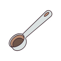 coffee scoop vector icon, coffee scoop vector illustration - simple illustration of coffee scoop, perfect for logos and iconscoffee scoop 