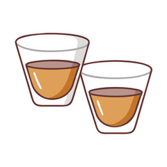 double shot of espresso vector icon, double shot of espresso vector illustration - simple illustration of double shot of espresso, perfect for logos and iconsdouble shot of espresso 