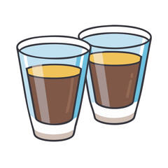 double shot of espresso vector icon, double shot of espresso vector illustration - simple illustration of double shot of espresso, perfect for logos and iconsdouble shot of espresso 