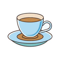 espresso cup and saucer vector icon, espresso cup and saucer vector illustration - simple illustration of espresso cup and saucer, perfect for logos and iconsespresso cup and saucer 