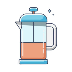 french press vector icon, french press vector illustration - simple illustration of french press, perfect for logos and iconsfrench press 