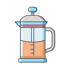 french press vector icon, french press vector illustration - simple illustration of french press, perfect for logos and iconsfrench press 