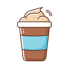 mocha cup vector icon, mocha cup vector illustration - simple illustration of mocha cup, perfect for logos and iconsmocha cup 