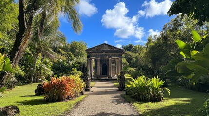 Obraz premium Tropical Garden Pavilion - Majestic Architecture