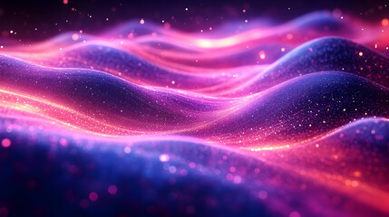 Abstract Glowing Particle Waves Background Texture Pink Purple Blue