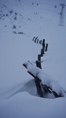 fence in winter....