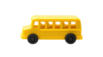 Toy school bus transparent background