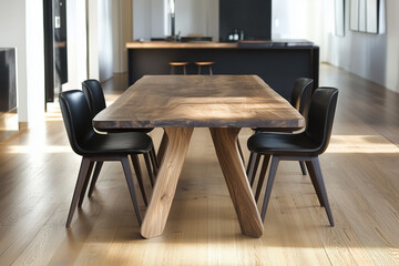 Fototapeta premium interior living room table and chairs neatly arranged
