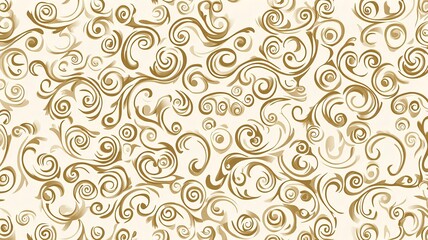 Harmonious Thai-Inspired Wave Pattern in Pastel Tones on Creamy Background