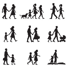 Multiple silhouettes of a couple Romantic couples Couple People, art vector silhouette design Couple People, art vector silhouette design cupol silhouette 

  