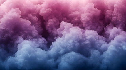 Abstract Dreamlike Cloudscape with Pink, Purple, and Blue Hues