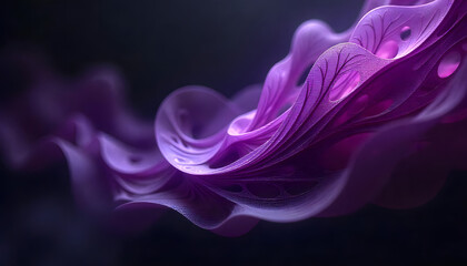 Abstract Purple Flowing Forms A Serene Digital Artwork