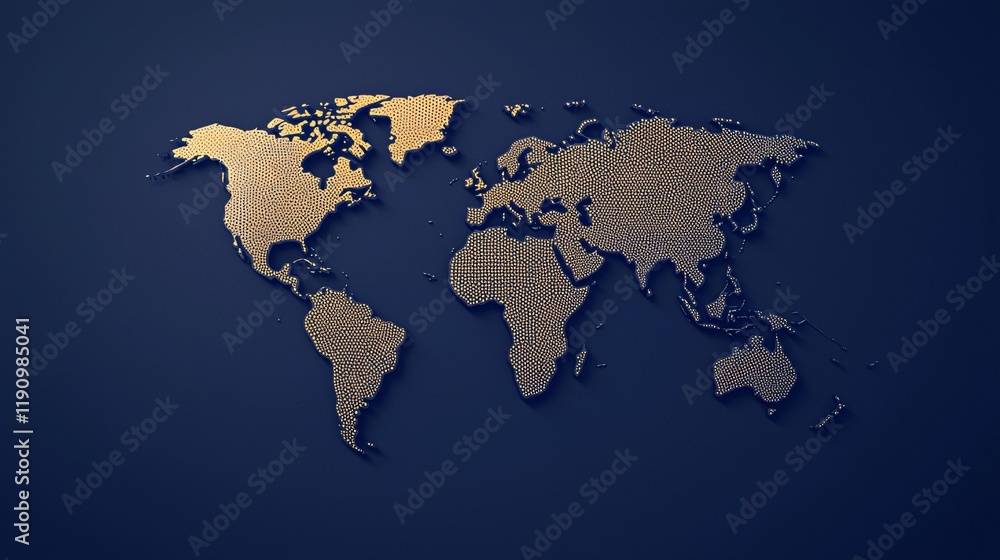 Poster global connectivity world map visualization digital art global environment aerial view geographical 