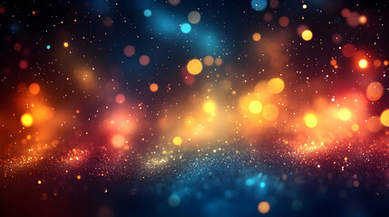 Fototapeta premium Abstract Festive Background with Glowing Lights and Sparkling Glitter