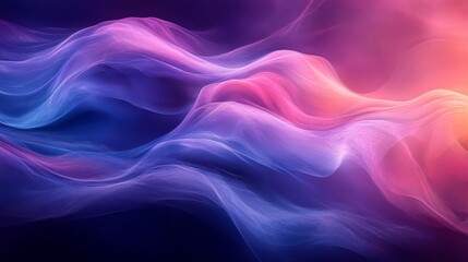 Fototapeta premium Abstract Waves of Colorful Light. Generative AI