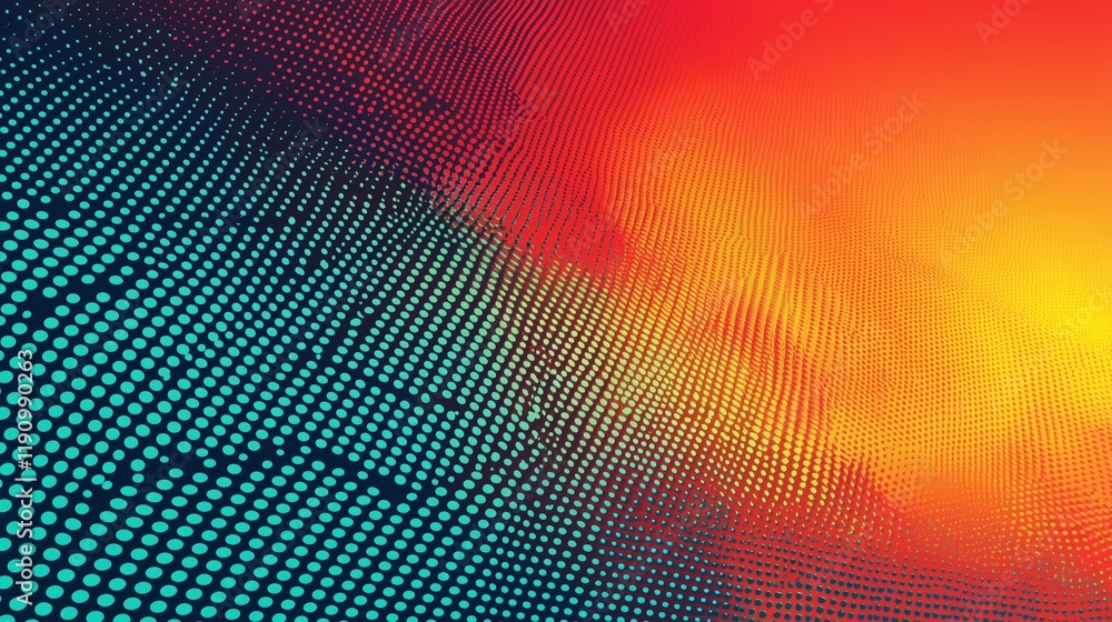 Poster vibrant abstract background with colorful dots and gradients