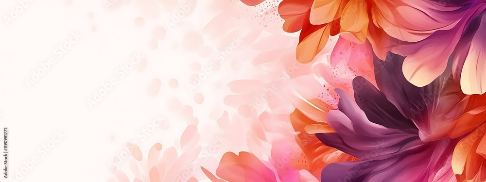 Aufkleber colorful flower petals background with copy space for text or design