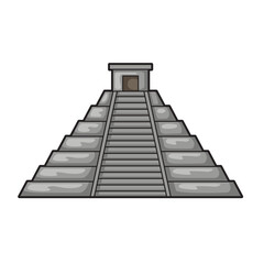 Mayan pyramid sticker representing Chichen Itza ideal for travel blogs, educational materials, history books, or cultural themed designs