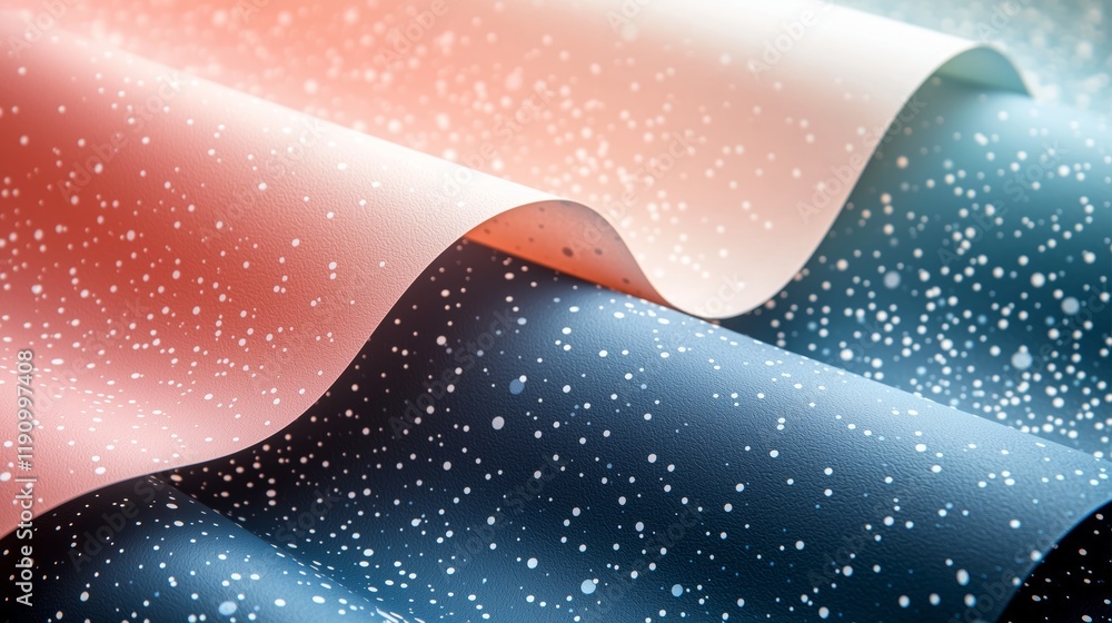 Poster textured background with colorful waves and light dots design