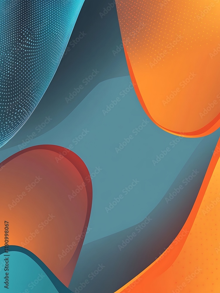 Poster Abstract colorful waves background for digital art or design projects