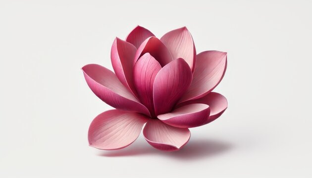 Purple magnolia flower, Magnolia felix isolated on white background, with clipping path
