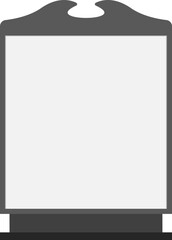 Illustration of a billboard stand with blank copy space. Empty sign board for your design. 