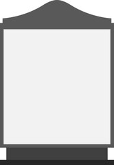 Illustration of a billboard stand with blank copy space. Empty sign board for your design. 