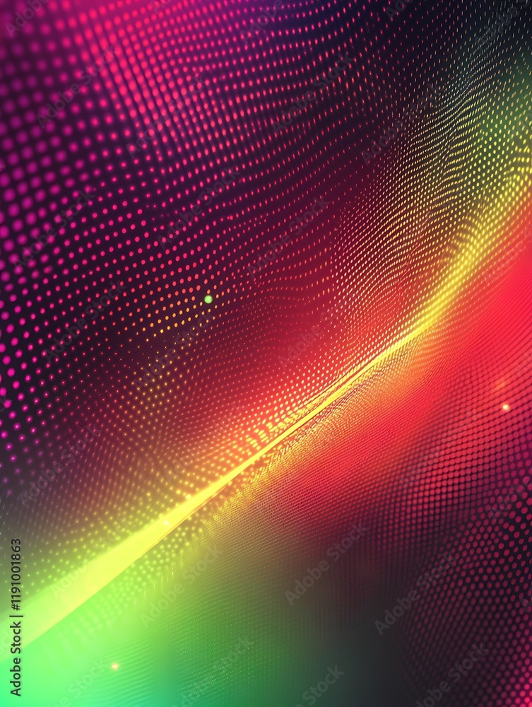 Aufkleber abstract colorful wave digital particles background design element