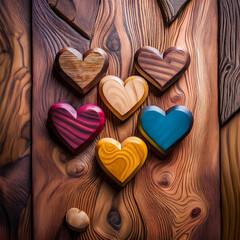 Obraz premium heart shaped chocolate candy