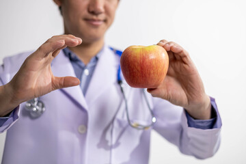 Young Asian Nutritionist, Health Doctor, Fruit, Weight Loss