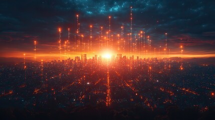 The concept of a communication network embodies digital transformation, illustrating the evolution of modern connectivity methods