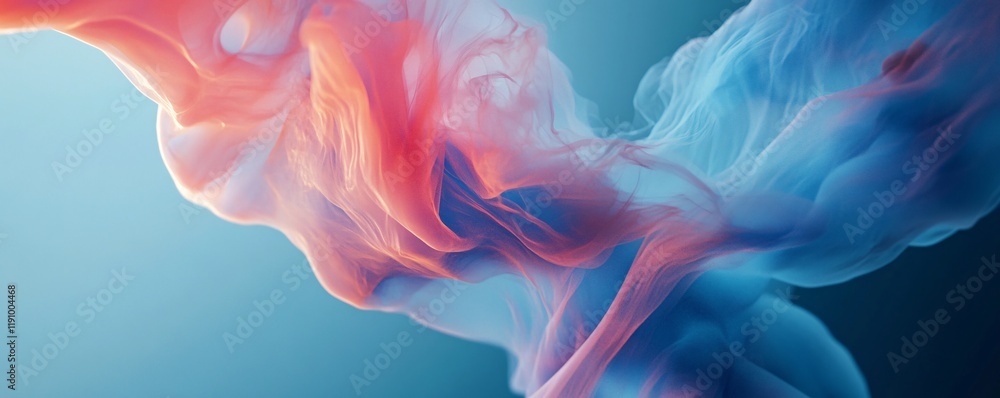 Poster colorful smoke creating abstract shapes in motion