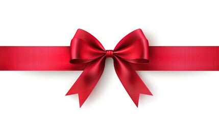A red ribbon on a white background
