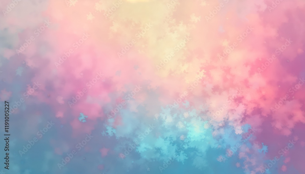Poster pastel holographic gradient background design with soft colors. abstract pattern evokes dreamy sky. 