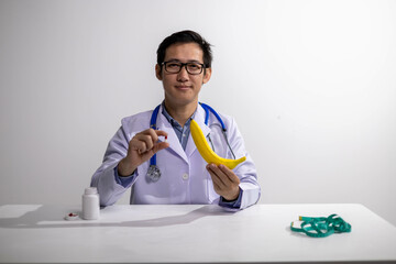 Young Asian Nutritionist, Health Doctor, Fruit, Weight Loss