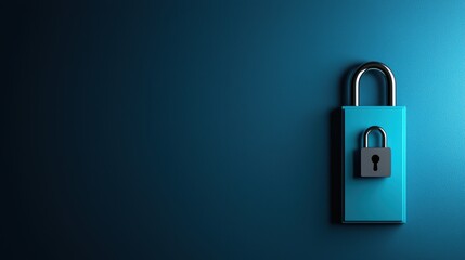 Fototapeta premium A toggle switch with a lock icon on it, representing a restricted setting that requires authentication or permission to change, against a dark background with a padlock symbol.