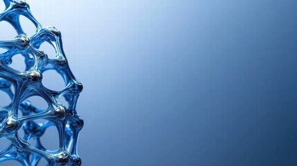 Abstract tech background with interconnected digital networks and glowing data nodes